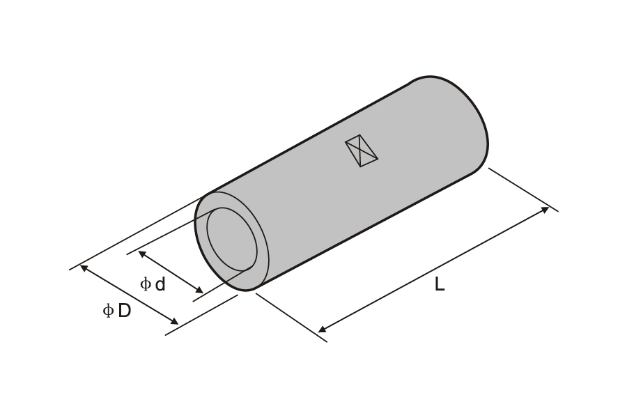 Conector de empalme de tope no aislado (sin costuras)