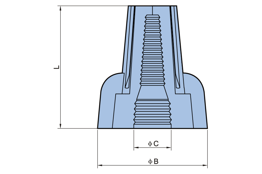 Tornillo de ala doble con conector de alambre
